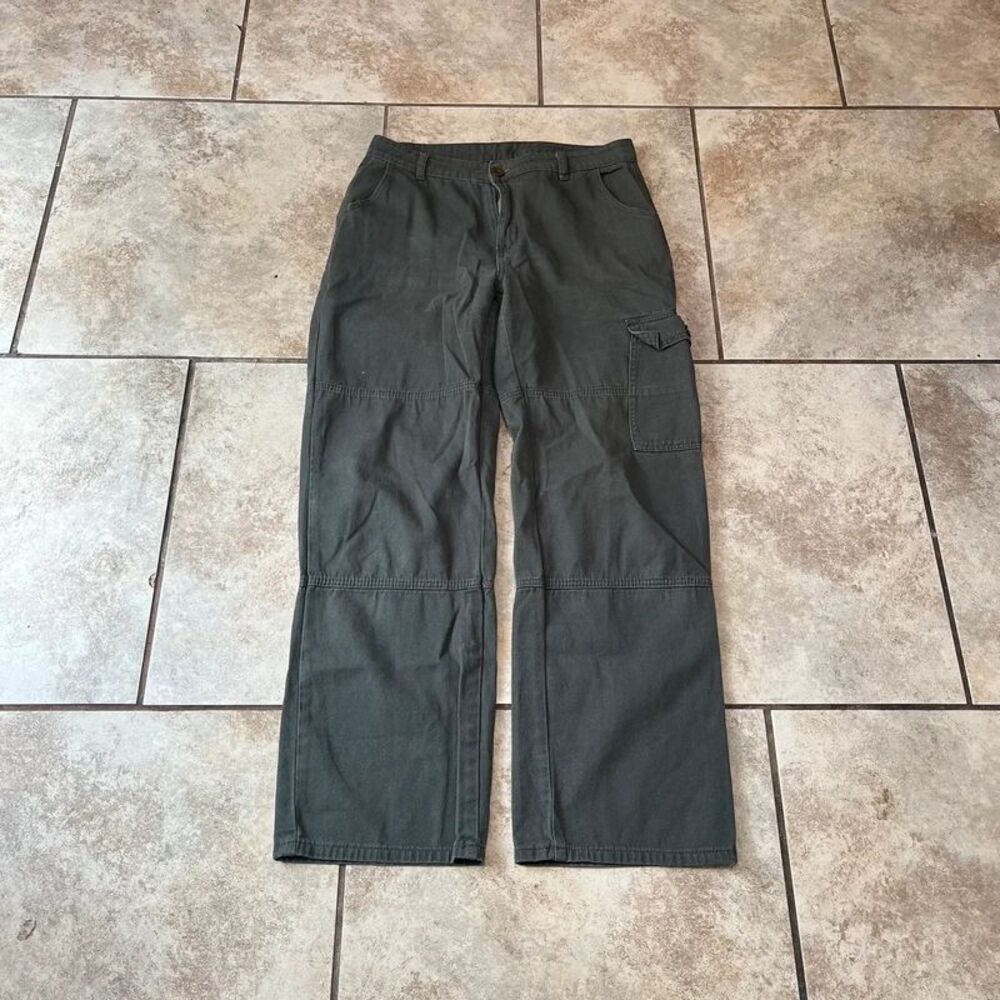 Vintage Y2K Wide Leg Cargo Pants Gray Utility Multi Pocket Skate Gorpcore